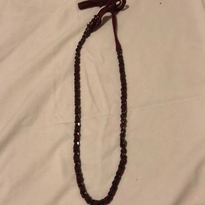 Maroon chain necklace